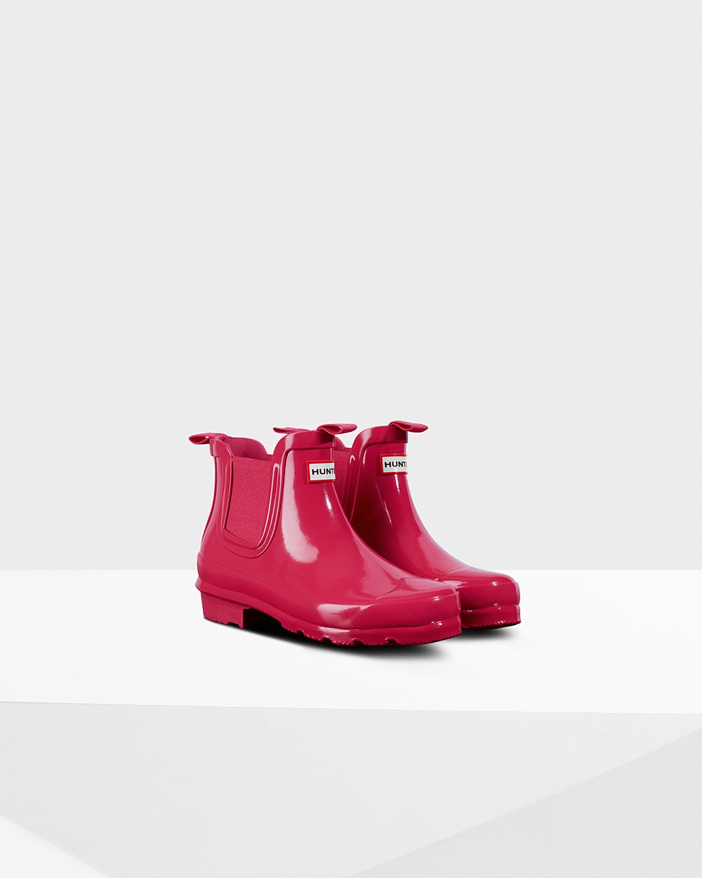 Kids Chelsea Boots - Hunter Original Big Gloss (84IRFDHZW) - Pink